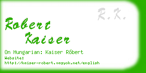 robert kaiser business card